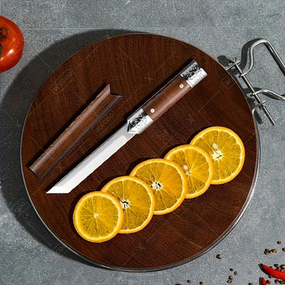 Premium Carved Professional Stainless Steel Outdoor Knife, Meat Cutter, Fruit Peeler, Mini Utility Knife, Portable Knife