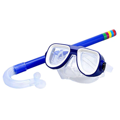 Kids Snorkel Set Scuba Snorkeling Mask Swimming Anti-fog Goggles With Dry Snorkels Tube Diving Underwater Snorkeling Glasses Set