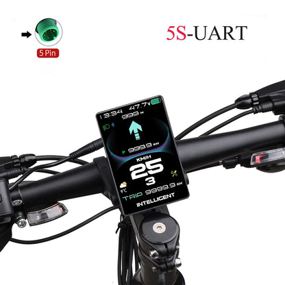 Electric Bicycle Instrument, 5S UART Protocol, LCD 600C 860C P860C Display,For Mate E-bike 5Pin Male , Motor Kit, 500MM