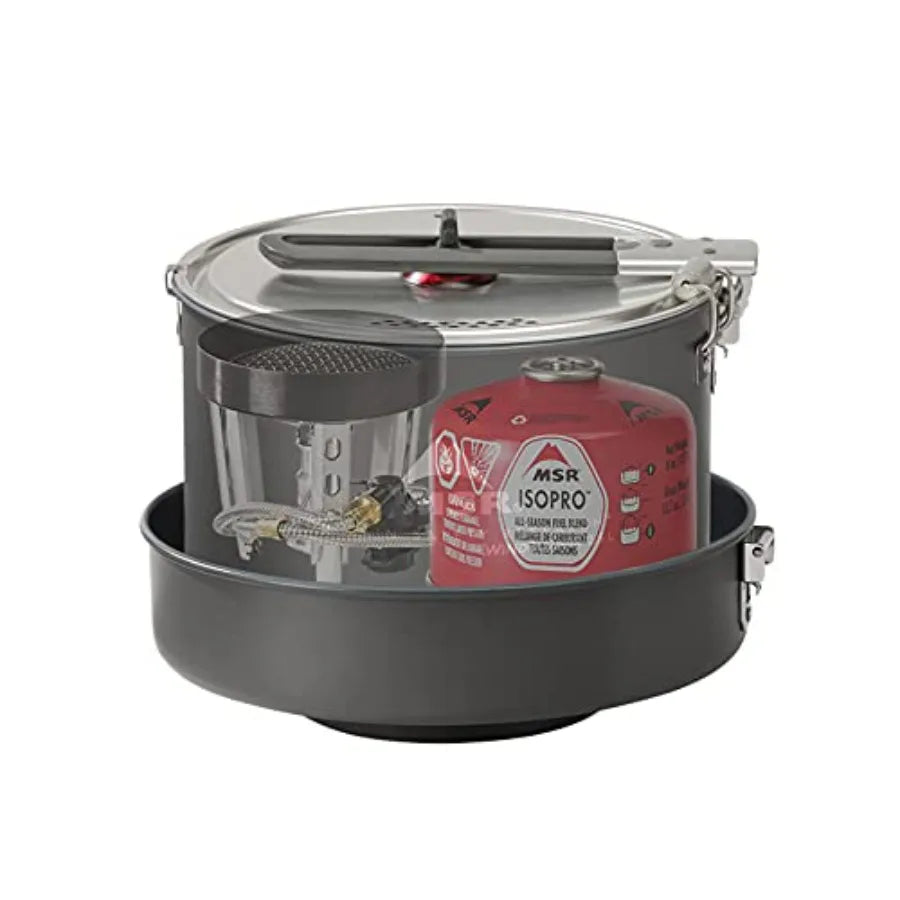 WindBurner Combo Windproof Camping and Backpacking Stove and Cookware System in Black with Compact Lightweight Design for Outdo