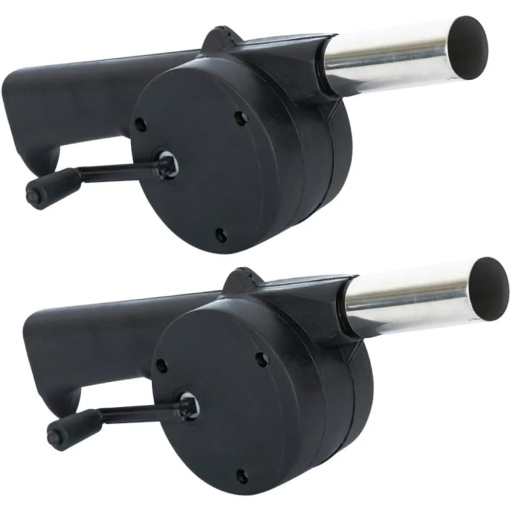 Outdoor BBQ Fan Air Blower, Hand Crank Blower with Bladeless Design, Perfect for Picnic & Camping Stove Accessories