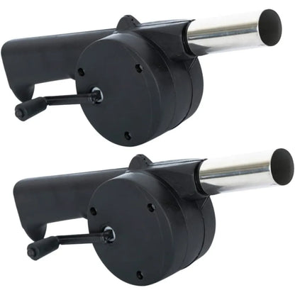 Outdoor BBQ Fan Air Blower, Hand Crank Blower with Bladeless Design, Perfect for Picnic & Camping Stove Accessories