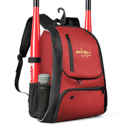 Baseball Bag Softball Bag Waterproof Backpack Bag Shoulder Sport Bag Youth Boy Girl Adult Fence Hook Ball Bat Batting Glove Gear