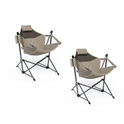 Heavy Duty Folding Hammock Camping Chair with Adjustable Backrest Supports 300lbs, Portable Hammock, Customized