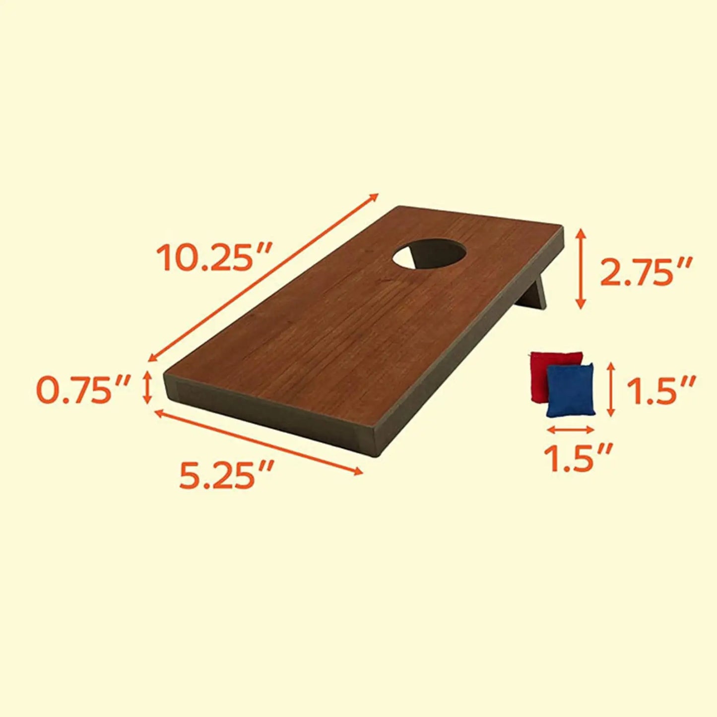 2Pcs Cornhole Set Outdoor Game Mini Desktop Cornhole Portable Tabletop Corn Holes Wood Corn Hole Boards Set with 8 Bags Gift