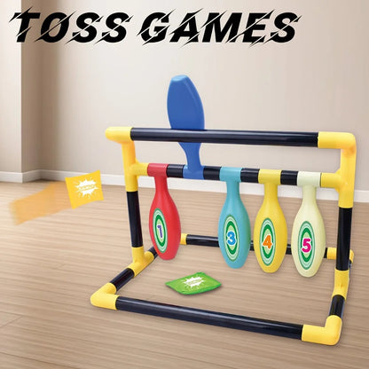 Bean Bag Toss Game for Kids Adults Throwing Game Bowling Set Toys for Family Indoor Outdoor Fun Holiday Birthday Party Backyard