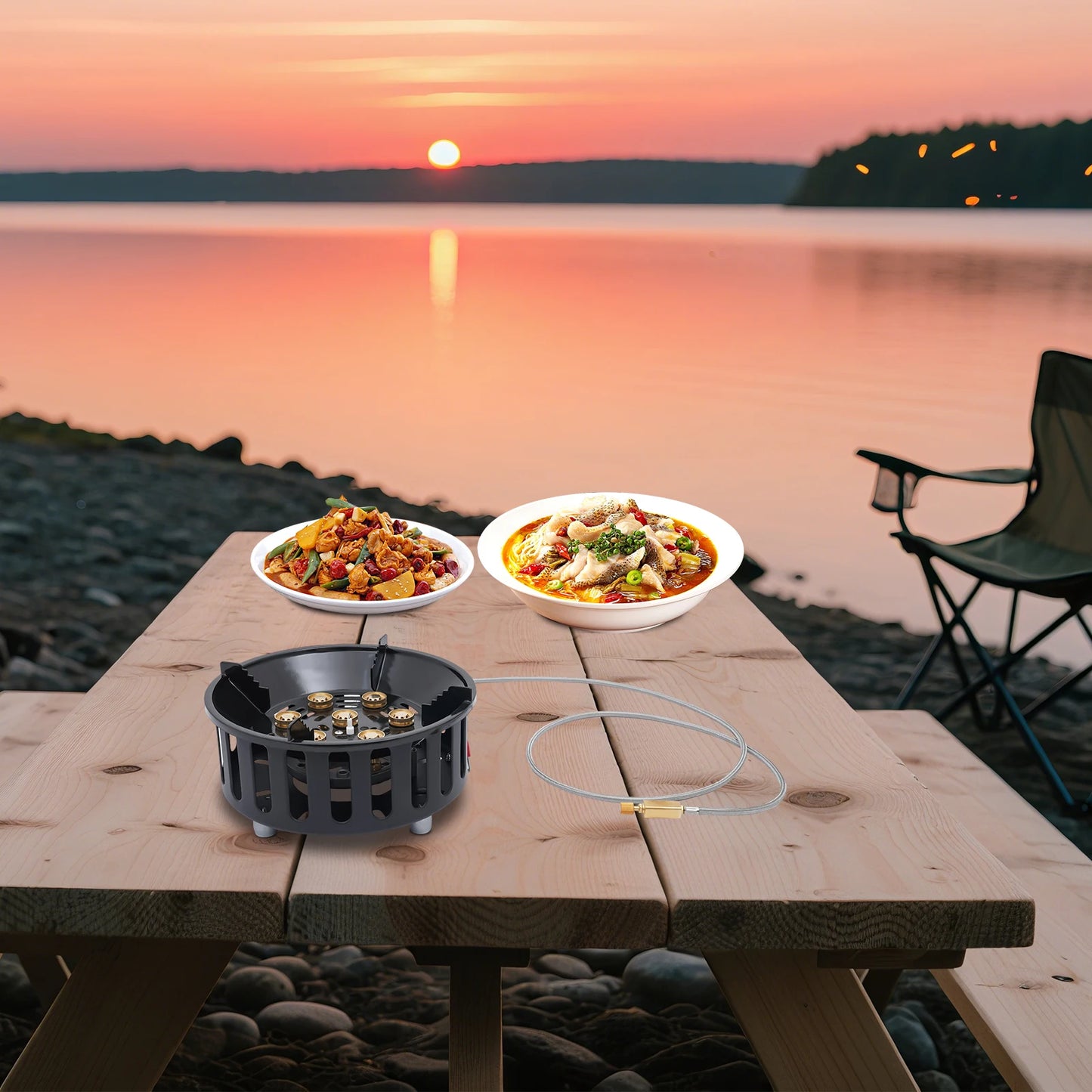 Portable Stove with 3 Adapters Gas Stove