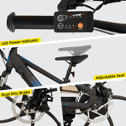 JOYSTAR Electric Bike for Kids Teens Ages 7+ with 250W Motor, 15 Miles 15MPH Electric Mountain Bicycle Safe Mini Ebikes