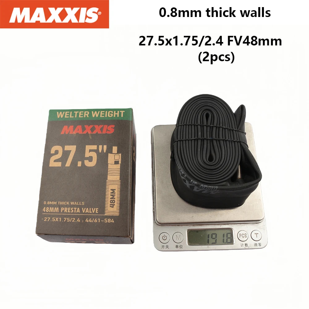 2PCS MAXXIS WELTER WEIGHT Bicycle Inner Tube 26/27.5/29 Inner Tube Of Mountain Bike Road Bike AV(SV) FV(PV) Origina Inner Tube