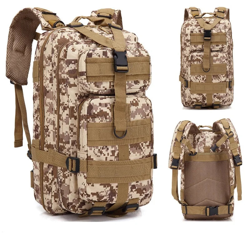 30L Trekking Tactical Bag Outdoor Sports Mountaineering Bag Oxford Waterproof Camouflage 3p Backpack for Camping Traveling