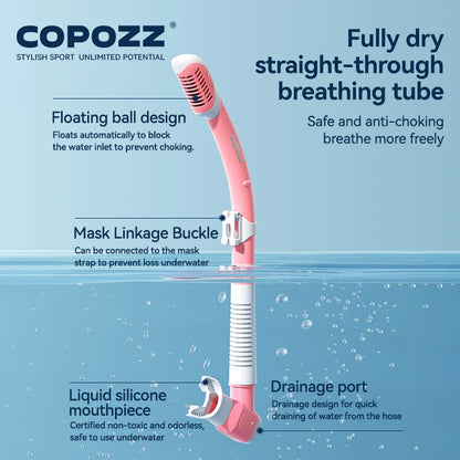 COPOZZ Professional  Diving Mask Full Vision Mask Underwater Snorkel Mask Set Swimming Snorkel HD Anti Fog Diving Equipment