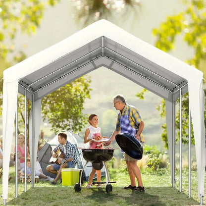 Carport Replacement Canopy Cover, 10 x 20 ft, Ripstop TripleLayer PE Fabric Garage Top Tarp Shelter Cover, UV Resistant Waterpro