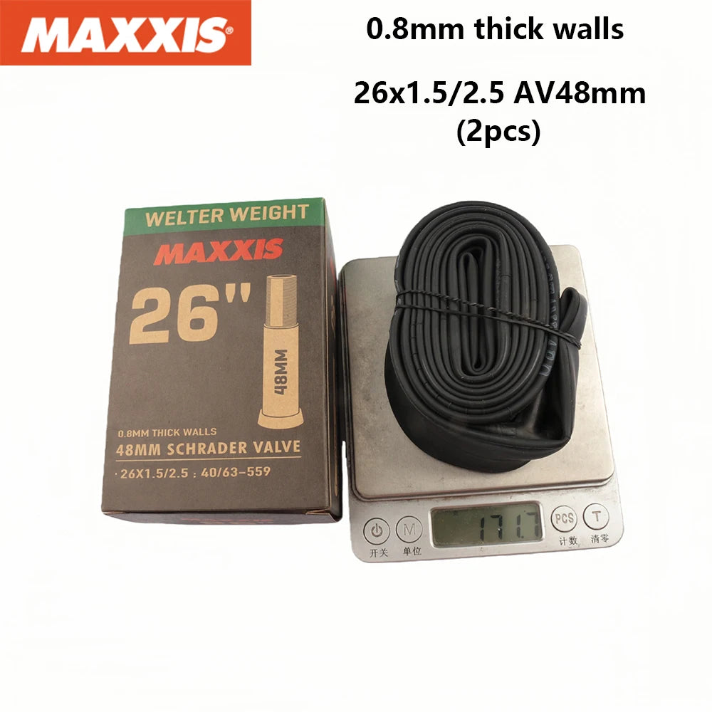 2PCS MAXXIS WELTER WEIGHT Bicycle Inner Tube 26/27.5/29 Inner Tube Of Mountain Bike Road Bike AV(SV) FV(PV) Origina Inner Tube