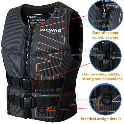 Impact Vest Wakesurf Comp Vest CE Approved Neoprene Life Jacket Wake Surfing But Great for All Other Watersports Activities