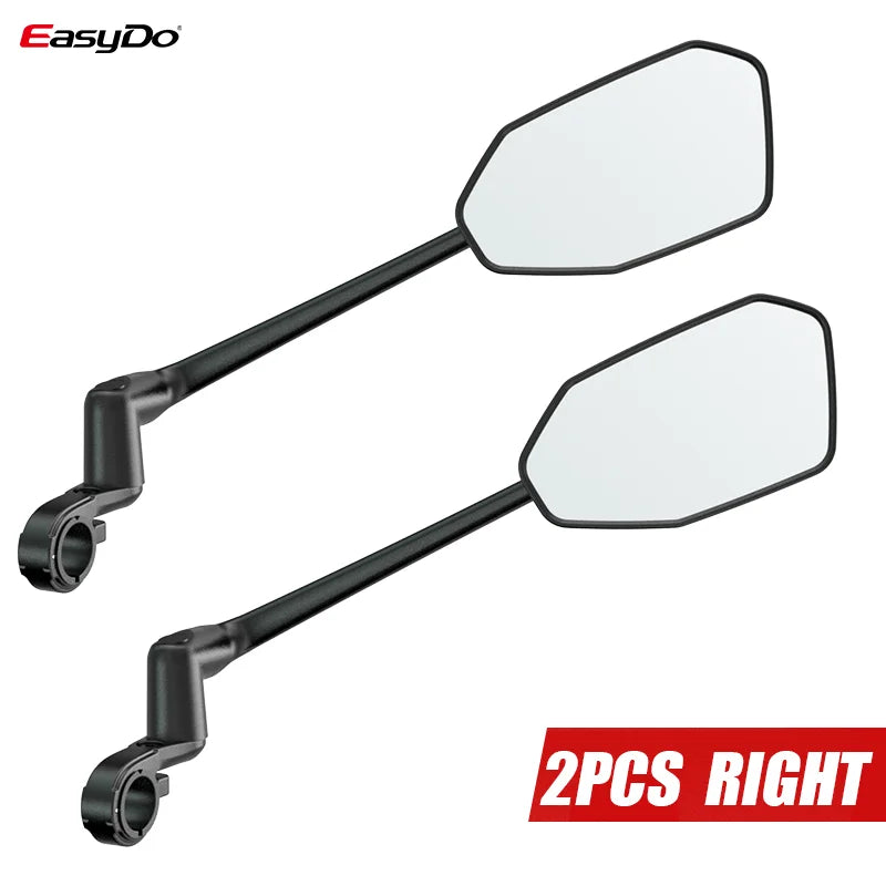 EasyDo Bike Mirror Electric Bike Handlebar Rearview Mirror with 360 Rotatable bike Extended Mirror Arm for Road Mountain Cycling