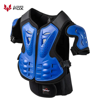 Boys Girls Full Body Skating Skiing Armor Child Kids Youth Motocross Downhill Vest Armor Jacket Chest Spine Knee Elbow Guard Pad