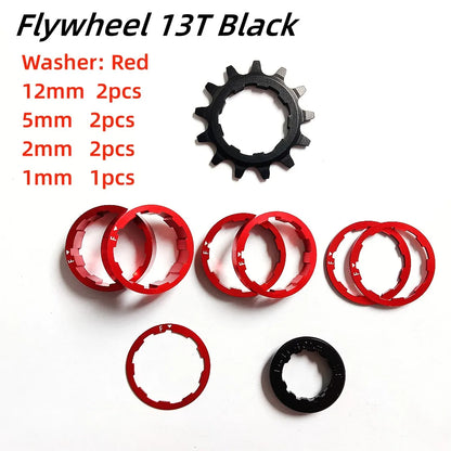 13T/14T/15T/16T AL7075 Mountain Bike Cassette Bicycle Freewheel Conversion Kit Flywheel Sprocket Single Speed Cassette Cog