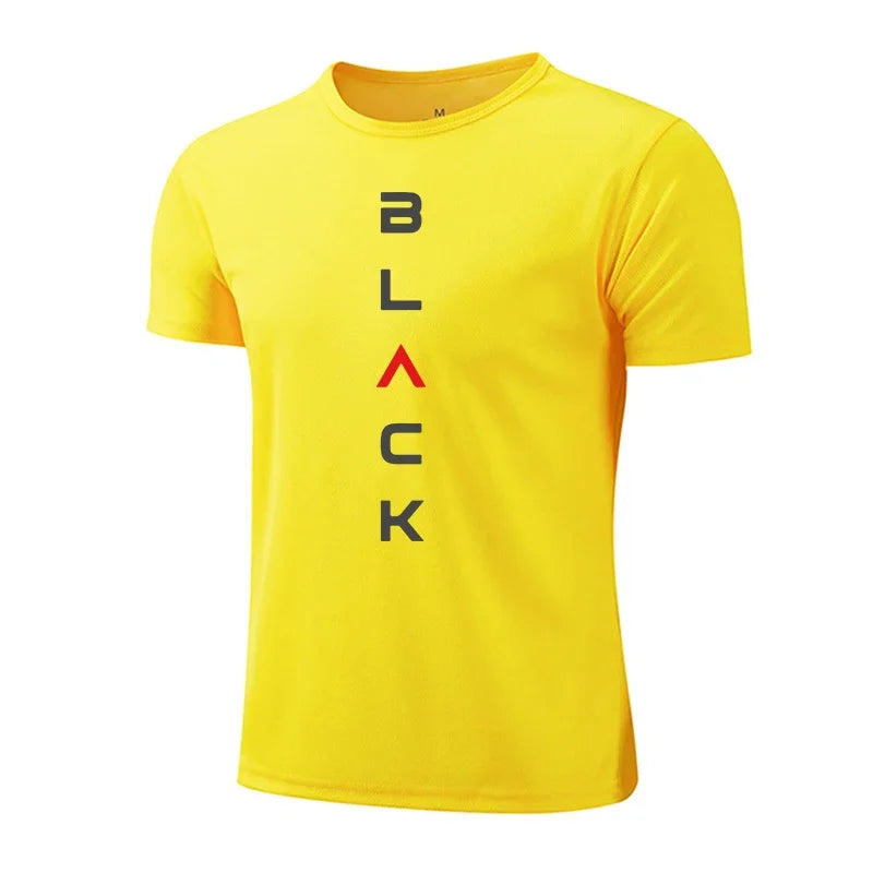 Quick-Drying Men T-shirt Printing Casual Sports Exercise Short Sleeve Outdoor Lightwight Marathon Clothing 2026 Summer Mesh Tees