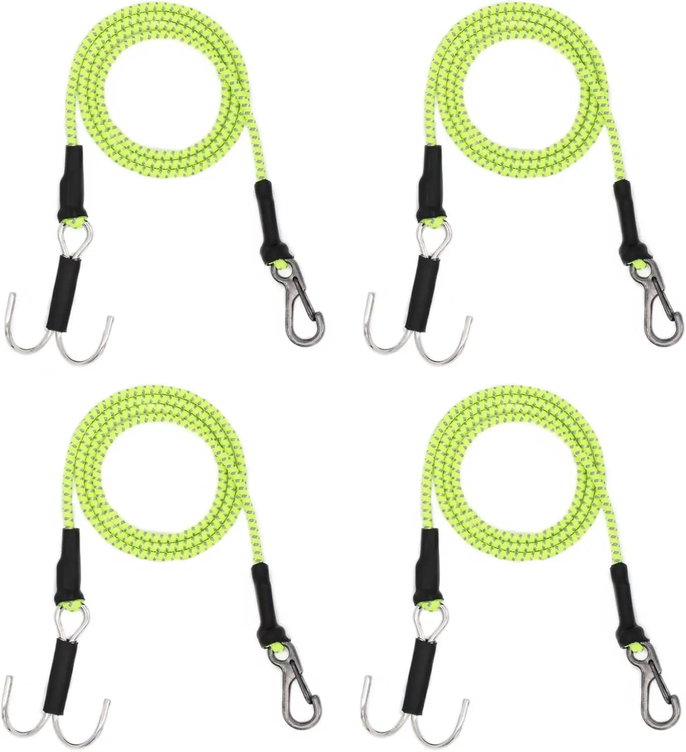 4Pcs 28in 1/10 Elastic RC Crawler Tow Ropes with Hook for Axial SCX10 Accessries TRX6 TRX4 Gen7 Gen8 Tamiya D90 TF3 RC Car Boat
