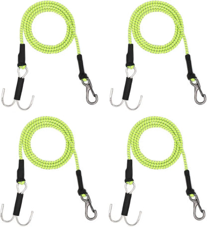 4Pcs 28in 1/10 Elastic RC Crawler Tow Ropes with Hook for Axial SCX10 Accessries TRX6 TRX4 Gen7 Gen8 Tamiya D90 TF3 RC Car Boat