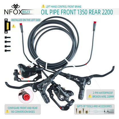 NFOX B023 Electric Bicycle Scooter Oil Disc Hydraulic Brake 160 Accessories 203 E bike 180 Power Off Right 140 GIFT Tool New