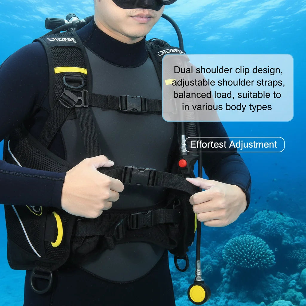 3L Scuba Tank Kit, Aluminum Diving Respirator with Mask & Backpack, 3000PSI for Snorkeling, Yoke 8mm Adapter