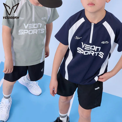 Kids Quick Dry Shirts Short Sleeve Boys Girls Breathable Athletic Running Tops Children Summer Sports Wear Moisture Wicking Tee