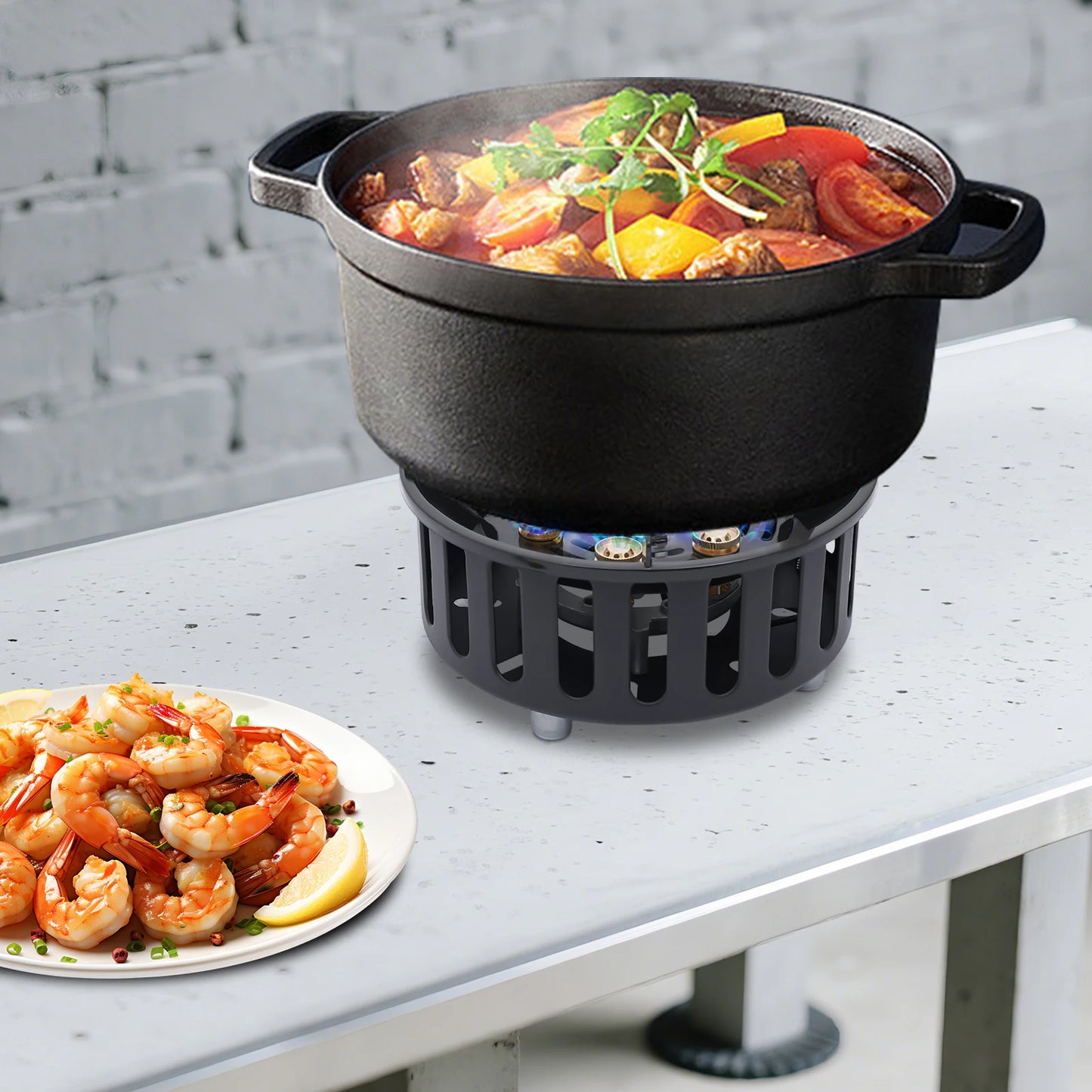 Portable Stove with 3 Adapters Gas Stove