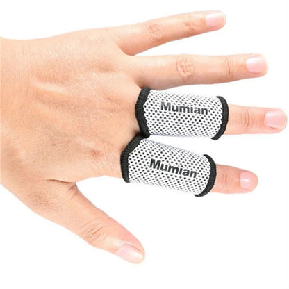 2Pcs Elastic Finger Sleeve Breathable Finger Support Band Basketball Volleyball Finger Protection Guard