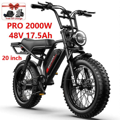 Cheap 14 20 inch Electric fat bike 1000w 2000w 30-50MPH 30-60Miles Adjustable front brake seat,For Cycling Electric Bicycle