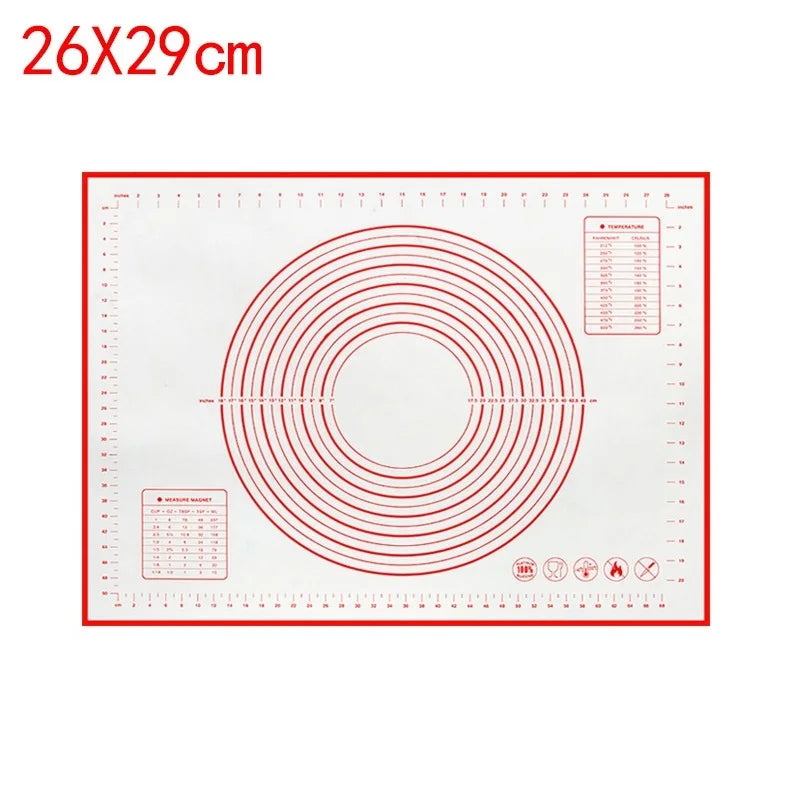 BUYYES 1PCS Silicone Baking Mat Kneading Pad Dough Mat Pizza Cake Dough Maker Kitchen Cooking Grill Non-Stick Gadgets Bakeware