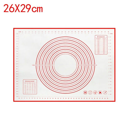 BUYYES 1PCS Silicone Baking Mat Kneading Pad Dough Mat Pizza Cake Dough Maker Kitchen Cooking Grill Non-Stick Gadgets Bakeware