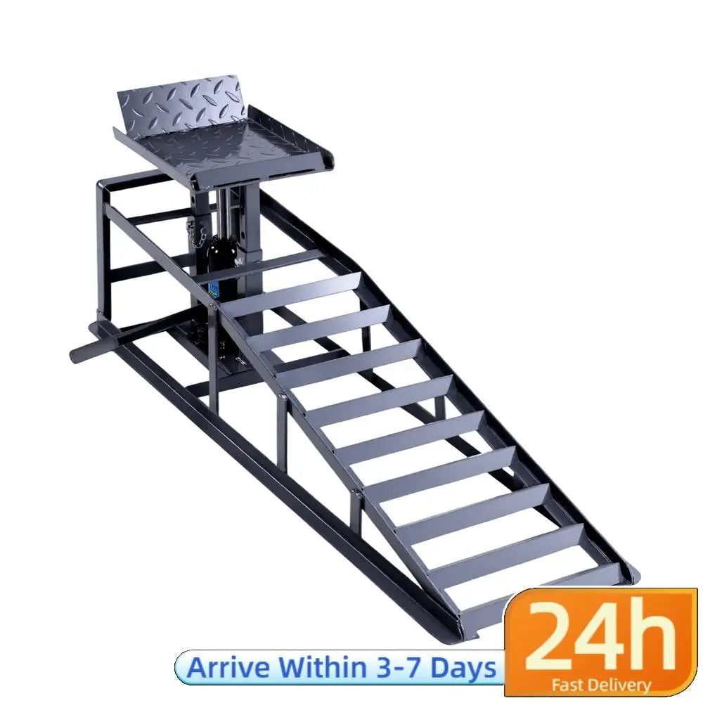 2 PCS Hydraulic Car Ramps Adjust Heights 9.8-15in Truck Wheel Ramps 5T/11000LBS Capacity for Home Garage Maintenance Oil Changes
