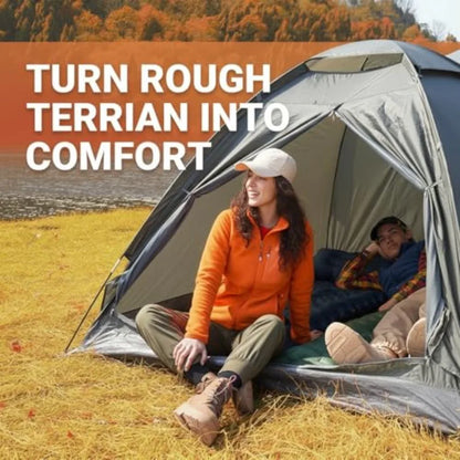 Sleeping Pad for Camping Ultralight Connectable Inflatable Sleeping Pad Camping Mattress with 6.3" Built-in Pillow and Foot Pum