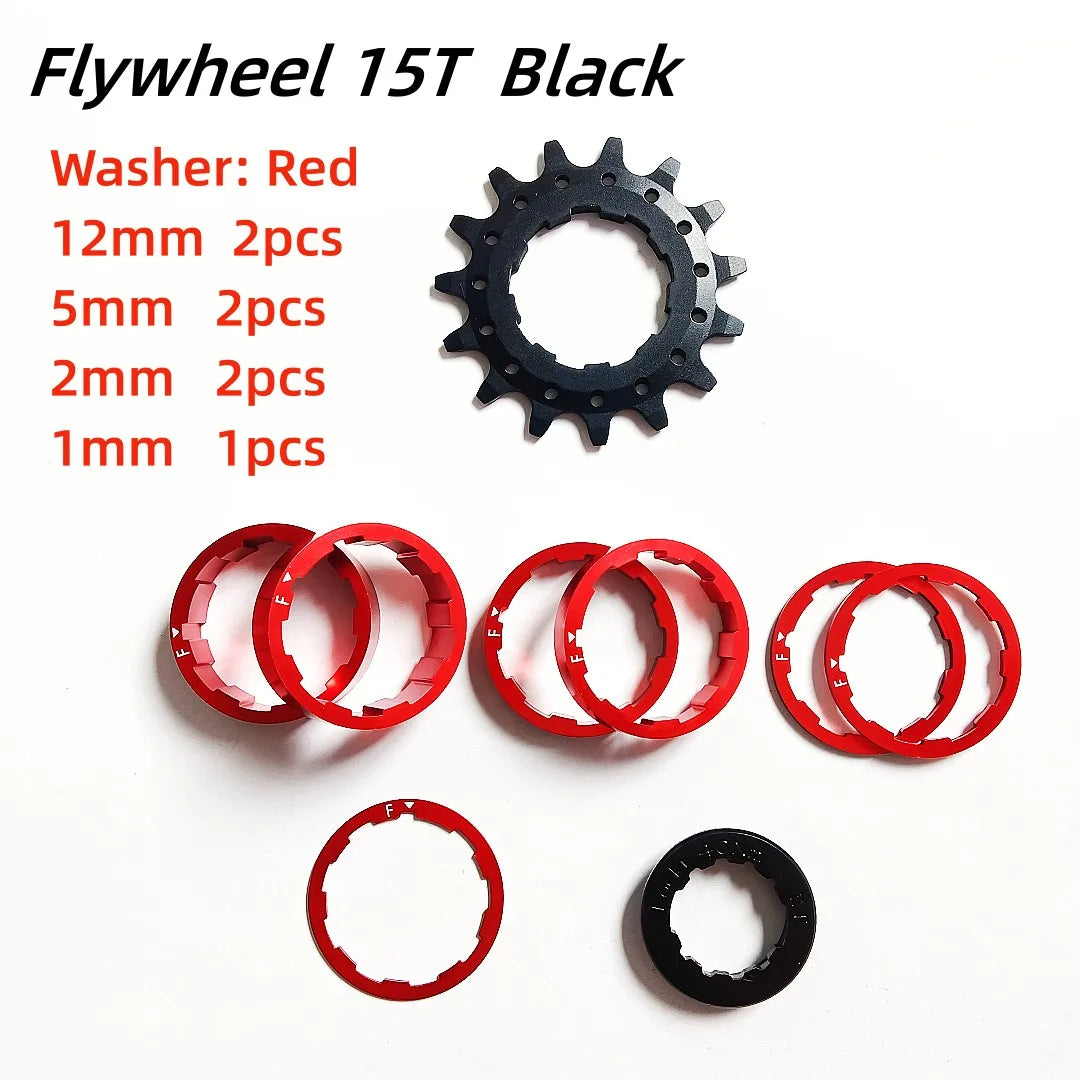 13T/14T/15T/16T AL7075 Mountain Bike Cassette Bicycle Freewheel Conversion Kit Flywheel Sprocket Single Speed Cassette Cog