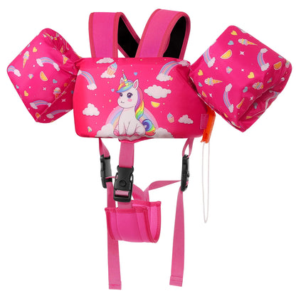 Kids Swimming Vest Toddler Floaties Arm Band Floaties with Adjustable Strap Swim Jacket Water Wing Pool Float Learning Swim