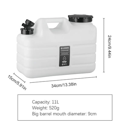 10/11/12L Drinking Water Container with Spigot Leakproof Camping Water Tank Large Capacity Water Storage Carrier for Hiking Car