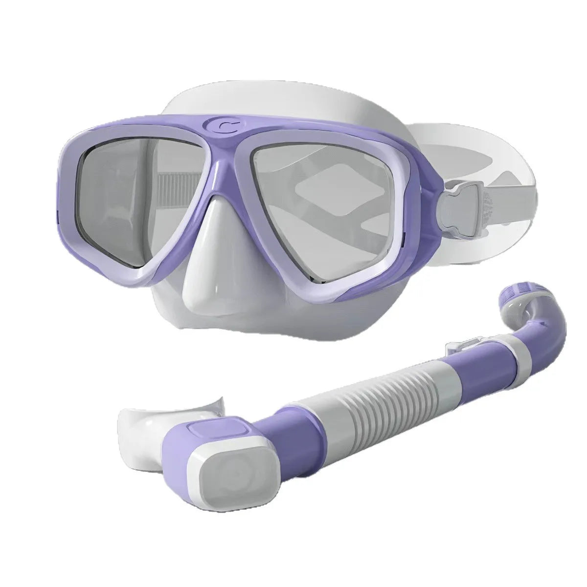Snorkeling Two-Piece Set - Complete Dry-Style Dive Mask Equipment - Air Tube Set - Mask for Diving