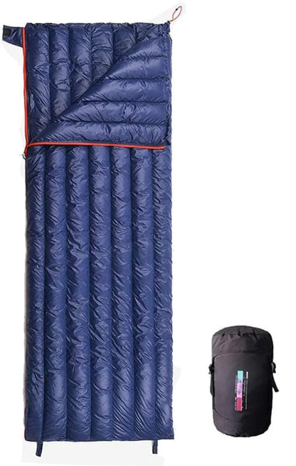 Outdoor camping, down sleeping bag, Ultralight and warm, 95% white goose down 800g filling, envelope type, adult sleeping bag