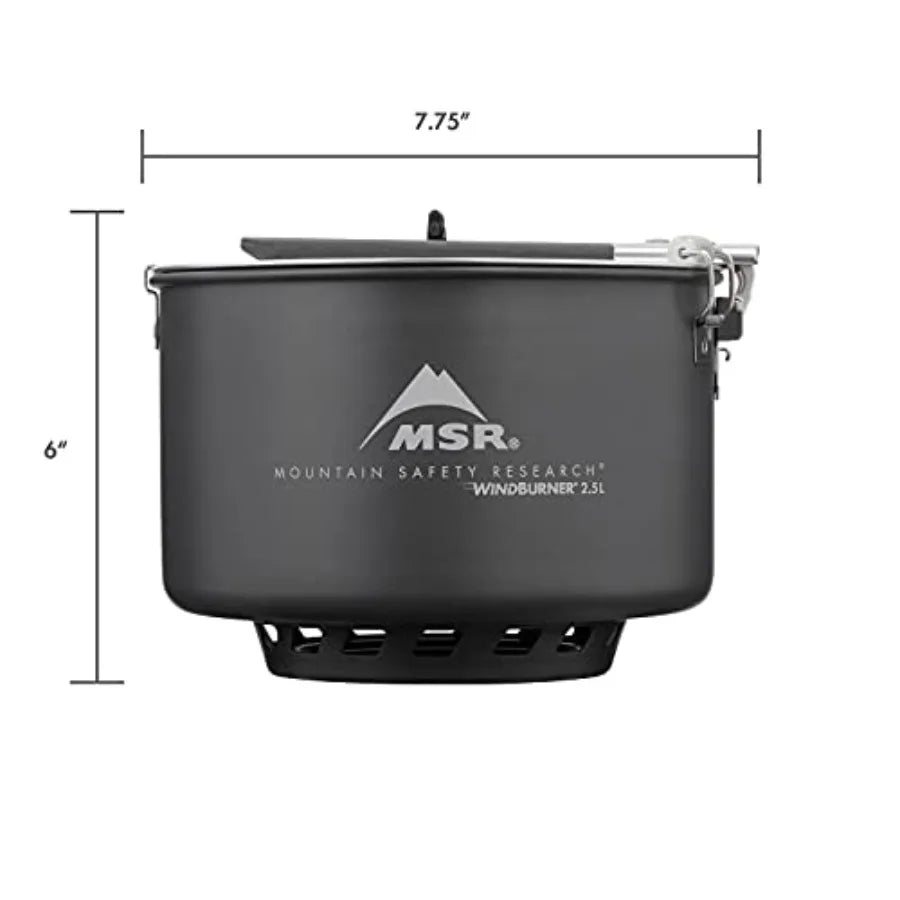 WindBurner Combo Windproof Camping and Backpacking Stove and Cookware System in Black with Compact Lightweight Design for Outdo