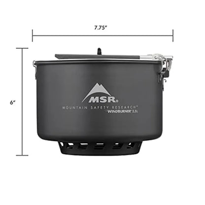 WindBurner Combo Windproof Camping and Backpacking Stove and Cookware System in Black with Compact Lightweight Design for Outdo