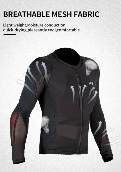 Summer Men Motorcycle Soft Armor Jacket CE level 2 Moto Body Armor Clothing Male Motocross Protection Riding Protective Gear