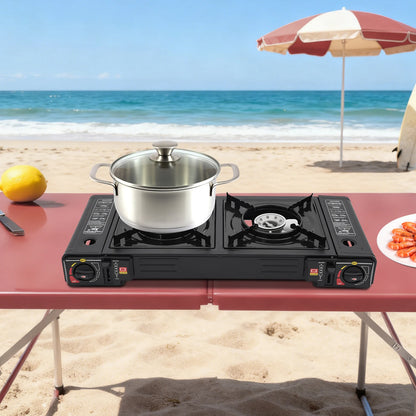 2 Burners Portable Camping Stove Butane