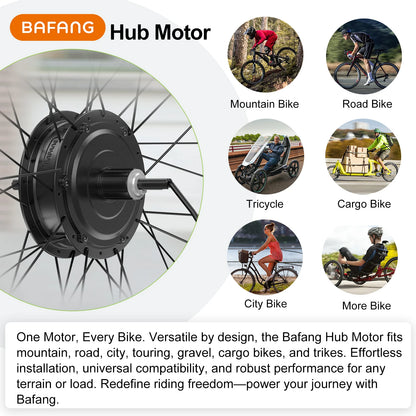 [US Direct ] Bafang 48V 500W 750w Wheel Hub Motor V-Brake Front & Rear Drive Electric Bicycle Conversion Kits 8fun eBike Engine