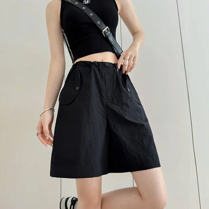 2026 Quick-drying Tooling Shorts for Women's Outer Wear Summer  Sports and Leisure Five-point Medium Pants