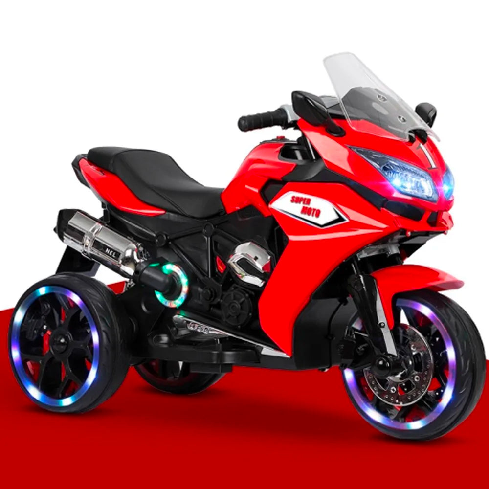 12V Kids Electric motorcycle Battery Motor Bikes Rechargeable 3 Wheels Ride on Kids with Light Wheels