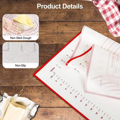 BUYYES 1PCS Silicone Baking Mat Kneading Pad Dough Mat Pizza Cake Dough Maker Kitchen Cooking Grill Non-Stick Gadgets Bakeware