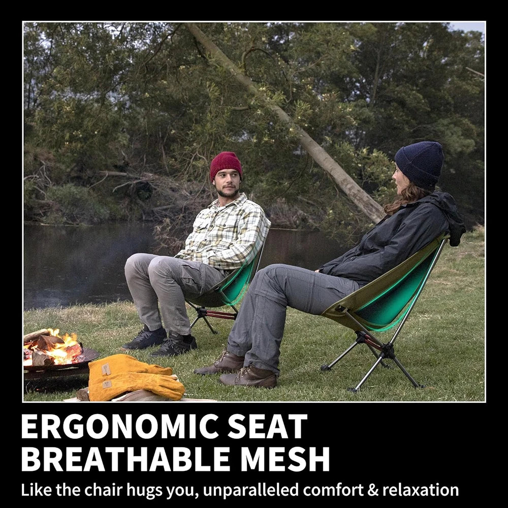 Naturehike YL08 Ultralight Camping Chair Portable Folding Travel Hiking Backpacking Chair Capacity 120kg with Anti-Sinking Feet