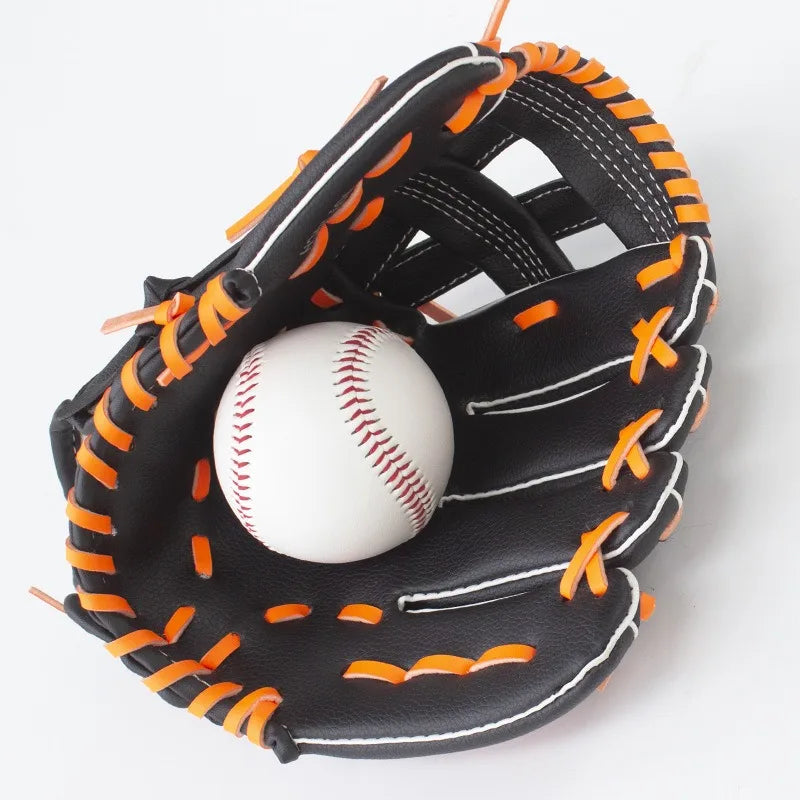 10.5/11.5/12.5 Inch Professional Baseball Sports Glove PU Faux Cowhide Youths Student Training Baseball Games Catchers Gloves