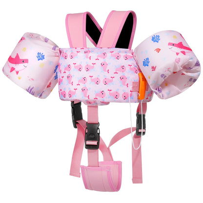 Kids Swimming Vest Toddler Floaties Arm Band Floaties with Adjustable Strap Swim Jacket Water Wing Pool Float Learning Swim